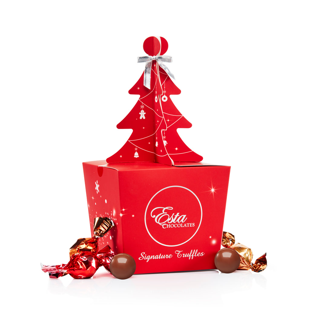 30 Truffle Red Tree Box